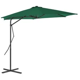 Sombrilla de jardín con palo de acero 300 cm verde de vidaXL, Sombrillas - Ref: Foro24-44885, Precio: 116,95 €, Descuento: %