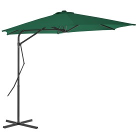 Sombrilla de jardín con palo de acero 300 cm verde de vidaXL, Sombrillas - Ref: Foro24-44885, Precio: 119,14 €, Descuento: %