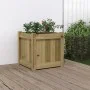 Jardinera madera maciza de pino impregnada 40x40x40 cm de , Maceteros y jardineras - Ref: Foro24-837412, Precio: 45,82 €, Des...
