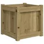 Jardinera madera maciza de pino impregnada 40x40x40 cm de , Maceteros y jardineras - Ref: Foro24-837412, Precio: 45,82 €, Des...