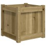 Jardinera madera maciza de pino impregnada 40x40x40 cm de , Maceteros y jardineras - Ref: Foro24-837412, Precio: 46,95 €, Des...