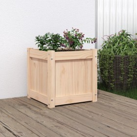 Jardinera madera maciza de pino 40x40x40 cm de , Maceteros y jardineras - Ref: Foro24-837404, Precio: 39,19 €, Descuento: %