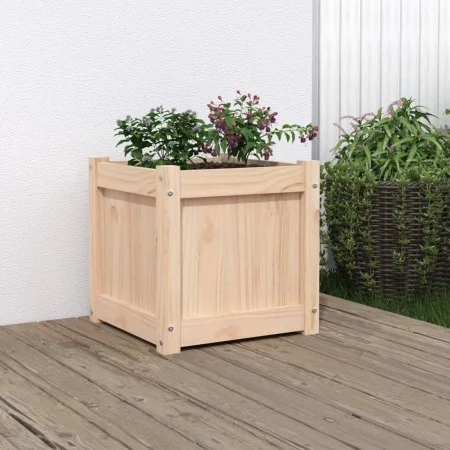 Jardinera madera maciza de pino 40x40x40 cm de , Maceteros y jardineras - Ref: Foro24-837404, Precio: 38,78 €, Descuento: %