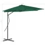 Sombrilla de jardín con palo de acero 300 cm verde de vidaXL, Sombrillas - Ref: Foro24-44885, Precio: 116,95 €, Descuento: %