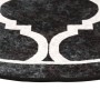 Alfombra lavable antideslizante negro y blanco Ø 120 cm de , Alfombras - Ref: Foro24-136608, Precio: 23,03 €, Descuento: %