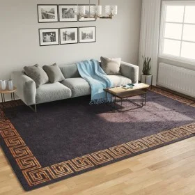 Alfombra lavable antideslizante negro y dorado 400x300 cm de , Alfombras - Ref: Foro24-136629, Precio: 209,31 €, Descuento: %