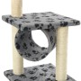 Rascador para gatos con poste de sisal 65 cm huellas gris de vidaXL, Mobiliario para gatos - Ref: Foro24-170547, Precio: 43,0...