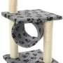 Rascador para gatos con poste de sisal 65 cm huellas gris de vidaXL, Mobiliario para gatos - Ref: Foro24-170547, Precio: 42,2...