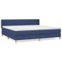 Cama box spring con colchón tela azul 200x200 cm de , Camas y somieres - Ref: Foro24-3130463, Precio: 618,14 €, Descuento: %