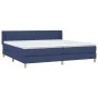 Box spring bed with blue fabric mattress 200x200 cm by , Beds and slatted bases - Ref: Foro24-3130463, Price: 575,13 €, Disco...