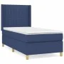 Box spring bed with blue fabric mattress 100x200 cm by , Beds and slatted bases - Ref: Foro24-3132135, Price: 345,96 €, Disco...