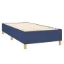Box spring bed with blue fabric mattress 100x200 cm by , Beds and slatted bases - Ref: Foro24-3132135, Price: 345,96 €, Disco...