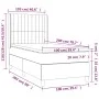 Box spring bed with blue fabric mattress 100x200 cm by , Beds and slatted bases - Ref: Foro24-3132135, Price: 345,96 €, Disco...