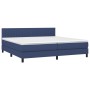 Cama box spring colchón y luces LED tela azul 200x200 cm de , Camas y somieres - Ref: Foro24-3133347, Precio: 592,48 €, Descu...