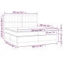 Cama box spring colchón y luces LED tela azul 200x200 cm de , Camas y somieres - Ref: Foro24-3135787, Precio: 668,68 €, Descu...