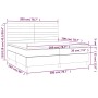 Cama box spring con colchón tela azul 200x200 cm de , Camas y somieres - Ref: Foro24-3142447, Precio: 652,63 €, Descuento: %