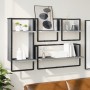 Estantes pared con barras 4 pzas madera ingeniería gris Sonoma de , Estantes y estanterías - Ref: Foro24-836311, Precio: 48,1...
