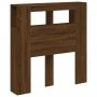Cabecero LED madera ingeniería roble marrón 100x18,5x103,5 cm de , Cabeceros y pies de cama - Ref: Foro24-837336, Precio: 58,...