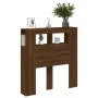 Cabecero LED madera ingeniería roble marrón 100x18,5x103,5 cm de , Cabeceros y pies de cama - Ref: Foro24-837336, Precio: 58,...