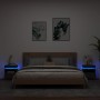 Mesitas de noche con luces LED 2 unidades negro 40x39x48,5 cm de , Mesitas de noche - Ref: Foro24-836787, Precio: 92,70 €, De...