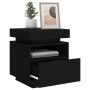 Mesitas de noche con luces LED 2 unidades negro 40x39x48,5 cm de , Mesitas de noche - Ref: Foro24-836787, Precio: 92,70 €, De...