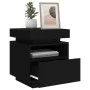 Mesitas de noche con luces LED 2 unidades negro 40x39x48,5 cm de , Mesitas de noche - Ref: Foro24-836787, Precio: 95,58 €, De...