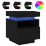 Mesitas de noche con luces LED 2 unidades negro 40x39x48,5 cm de , Mesitas de noche - Ref: Foro24-836787, Precio: 92,70 €, De...