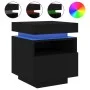 Mesitas de noche con luces LED 2 unidades negro 40x39x48,5 cm de , Mesitas de noche - Ref: Foro24-836787, Precio: 95,58 €, De...