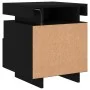 Mesitas de noche con luces LED 2 unidades negro 40x39x48,5 cm de , Mesitas de noche - Ref: Foro24-836787, Precio: 95,58 €, De...