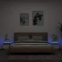Mesitas de noche con luces LED 2 unidades blanco 40x39x48,5 cm de , Mesitas de noche - Ref: Foro24-836785, Precio: 97,11 €, D...