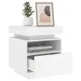 Mesitas de noche con luces LED 2 unidades blanco 40x39x48,5 cm de , Mesitas de noche - Ref: Foro24-836785, Precio: 97,11 €, D...