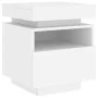 Mesitas de noche con luces LED 2 unidades blanco 40x39x48,5 cm de , Mesitas de noche - Ref: Foro24-836785, Precio: 97,11 €, D...