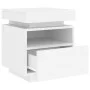 Mesitas de noche con luces LED 2 unidades blanco 40x39x48,5 cm de , Mesitas de noche - Ref: Foro24-836785, Precio: 97,11 €, D...