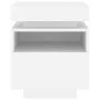 Mesitas de noche con luces LED 2 unidades blanco 40x39x48,5 cm de , Mesitas de noche - Ref: Foro24-836785, Precio: 97,11 €, D...