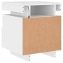 Bedside tables with LED lights 2 units white 40x39x48.5 cm by , Nightstands - Ref: Foro24-836785, Price: 97,11 €, Discount: %