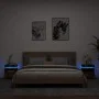 Mesitas de noche con luces LED 2 uds roble ahumado 40x39x48,5cm de , Mesitas de noche - Ref: Foro24-836793, Precio: 88,57 €, ...