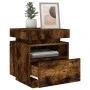 Mesitas de noche con luces LED 2 uds roble ahumado 40x39x48,5cm de , Mesitas de noche - Ref: Foro24-836793, Precio: 88,57 €, ...