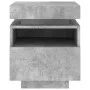 Mesitas de noche con luces LED 2 uds gris hormigón 40x39x48,5cm de , Mesitas de noche - Ref: Foro24-836791, Precio: 94,34 €, ...