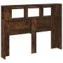 Cabecero LED madera ingeniería roble ahumado 140x18,5x103,5 cm de , Cabeceros y pies de cama - Ref: Foro24-837348, Precio: 80...