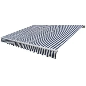 Toldo plegable motorizado 400 cm azul y blanco de vidaXL, Toldos - Ref: Foro24-275553, Precio: 691,77 €, Descuento: %
