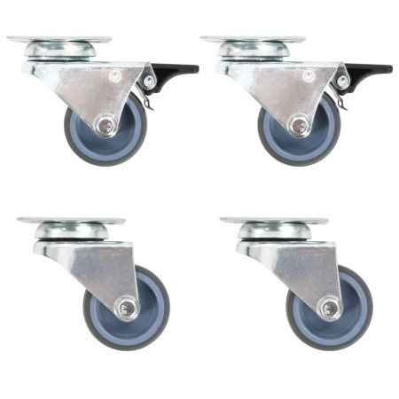 Ruedas dobles giratorias 4 unidades 50 mm de vidaXL, Manipulación de materiales - Ref: Foro24-143438, Precio: 22,08 €, Descue...