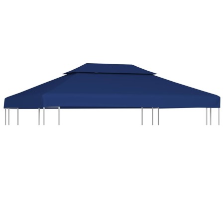 Toldo de cenador 2 niveles 310 g/m² 4x3 m azul de vidaXL, Cubiertas para carpas y cenadores - Ref: Foro24-44759, Precio: 78,8...
