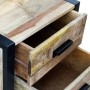 Mesa auxiliar con 2 cajones madera maciza de mango 43x33x51 cm de vidaXL, Mesitas de noche - Ref: Foro24-243298, Precio: 179,...