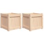 Jardineras de exterior 2 unidades madera maciza de pino de , Maceteros y jardineras - Ref: Foro24-837405, Precio: 78,70 €, De...