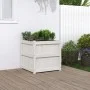 Jardinera madera maciza de pino blanco 60x60x60 cm de , Maceteros y jardineras - Ref: Foro24-837426, Precio: 78,49 €, Descuen...