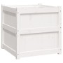 Jardinera madera maciza de pino blanco 60x60x60 cm de , Maceteros y jardineras - Ref: Foro24-837426, Precio: 79,30 €, Descuen...