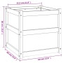 Jardinera madera maciza de pino blanco 60x60x60 cm de , Maceteros y jardineras - Ref: Foro24-837426, Precio: 79,30 €, Descuen...