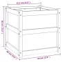 Jardinera de madera maciza de pino impregnada 60x60x60 cm de , Maceteros y jardineras - Ref: Foro24-837432, Precio: 89,43 €, ...