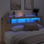 Cabecero LED madera ingeniería roble Sonoma 220x18,5x103,5 cm de , Cabeceros y pies de cama - Ref: Foro24-837374, Precio: 103...