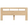 Cabecero LED madera ingeniería roble Sonoma 220x18,5x103,5 cm de , Cabeceros y pies de cama - Ref: Foro24-837374, Precio: 103...